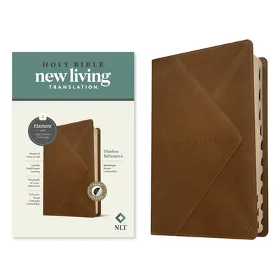 "NLT Thinline Reference Bible, Filament Enabled Edition (Leatherlike, Messenger Brown, Indexed)"