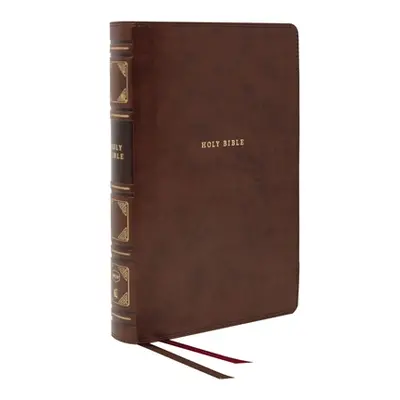 "Nkjv, Reference Bible, Classic Verse-By-Verse, Center-Column, Leathersoft, Brown, Indexed, Red 