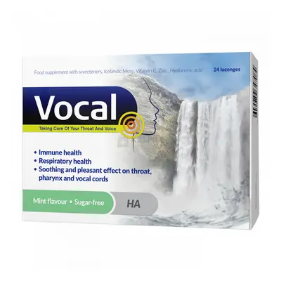 Vocal szopogatótabletta izlandi zuzmóval, C-vitaminnal menta ízű 24 db