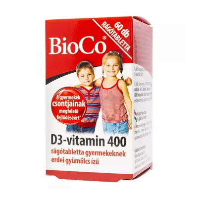 BioCo D3-vitamin 400 gyermek rágótabletta 60 db