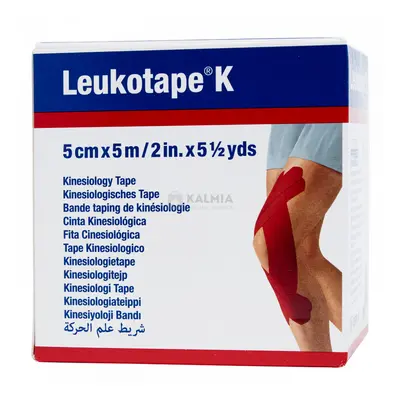 Leukotape 5 cm x 5 m piros kineziológiai tapasz