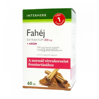 Interherb "Napi 1" Fahéj extraktum + Króm 200 mg kapszula 60 db