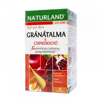 Naturland Gyümölcstea gránátalmával és csipkebogyóval 20 db