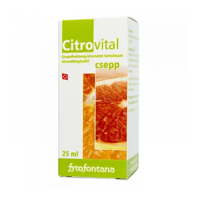 Citrovital Grapefruitmag-kivonatot tartalmazó étrend-kiegészítő csepp 25 ml