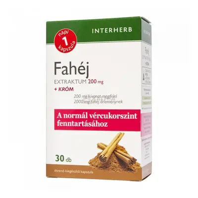 Interherb "Napi 1" Fahéj extraktum +króm kapszula 30 db