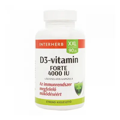 Interherb XXL D3-vitamin Forte 4000 IU kapszula 90 db