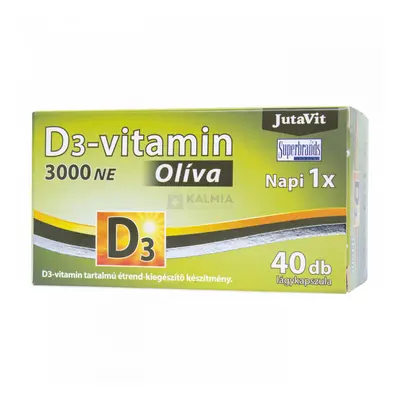 JutaVit D3-vitamin 3000 NE olíva lágykapszula 40 db