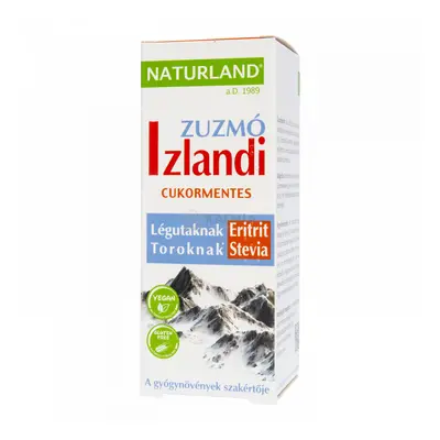 Naturland Izlandi zuzmó folyékony étrend-kiegészítő édesítőszerekkel 150 ml