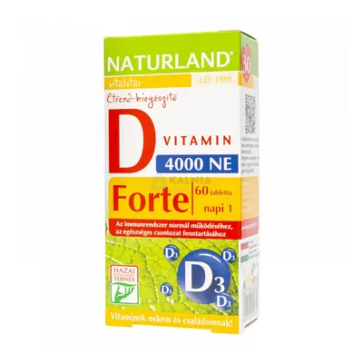 Naturland D Vitamin Forte tabletta 60 db