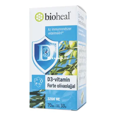 BioHeal D3-vitamin forte olívaolajjal kapszula 70 db