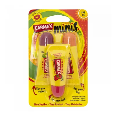 Carmex mini pack eper, cseresznye, ananász-menta tubusos ajakápolók 3 x 5 g