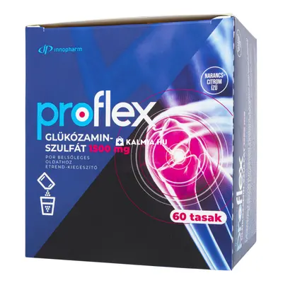 InnoPharm Proflex 1500 mg glükózamin narancs-citrom ízű por 60 db