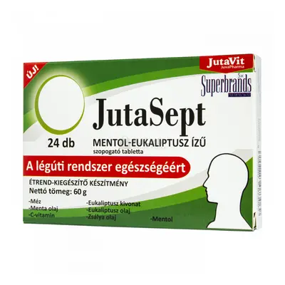 JutaVit Jutasept szopogató tabletta mentol-eukaliptusz ízű 24 db