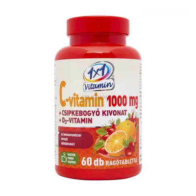 1x1 Vitamin C-vitamin 1000 mg + D3-vitamin csipkebogyó kivonattal 60 db