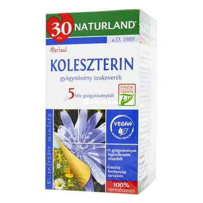 Naturland Koleszterin gyógynövény teakeverék filteres 20 db