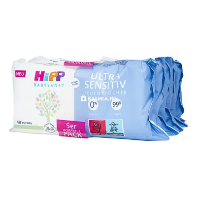 HiPP Babysanft Ultra Sensitive nedves törlőkendő 5 x 48 db