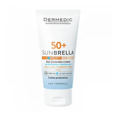 Dermedic Sunbrella fényvédő SPF50+ arckrém zsíros és kombinált bőrre 50 ml