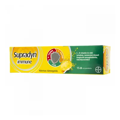 Supradyn Immune C- és D-vitamin + Cink pezsgőtabletta 15 db