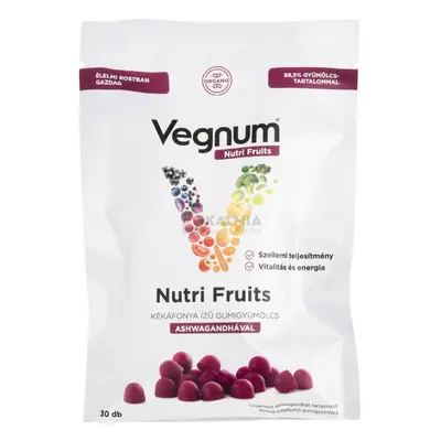 Vegnum NutriFruits kékáfonya gumigyümölcs ashwagandhával 30 db