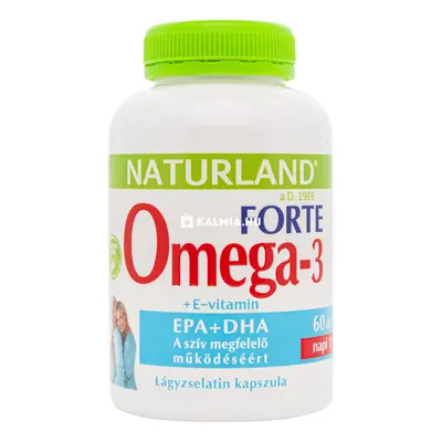 Naturland Omega-3 Forte Halolaj kapszula E-vitaminnal 60 db