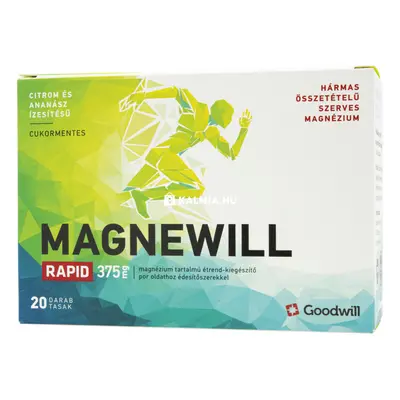 Magnewill Rapid 375 mg magnézium italpor citrom-ananász 20 db