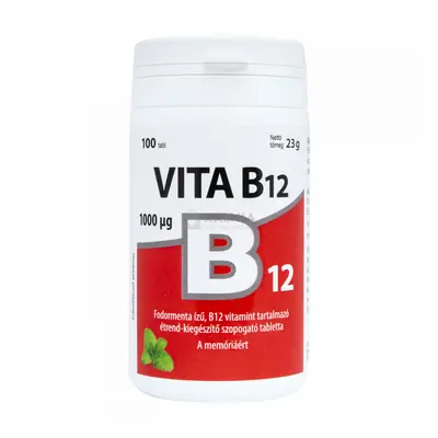 Vitabalans B12-vitamin 1000 mcg étrend-kiegészítő szopogató tabletta 100 db