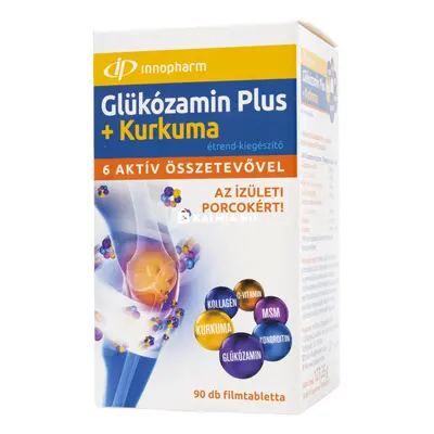 Innopharm Glükózamin Plus + kurkuma filmtabletta 90 db