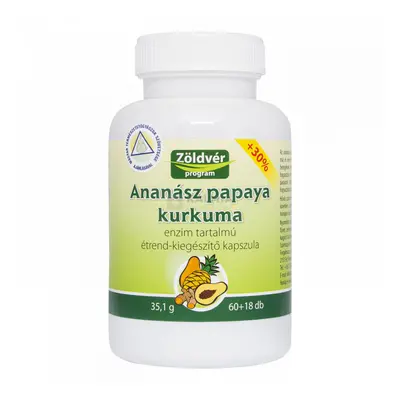 Kombucha Ananász papaya kurkuma kapszula 78 db