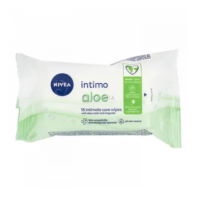 Nivea Intimo Aloe water intim törlőkendő 15 db