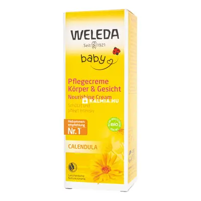 Weleda bio körömvirágos natúr babakrém arcra és testre 75 ml