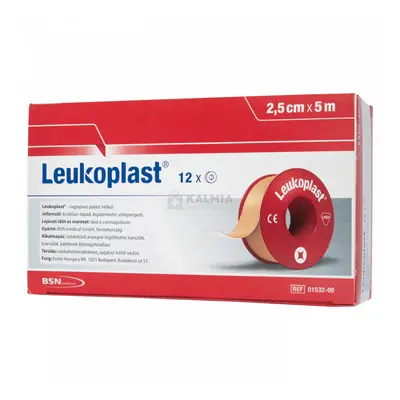 Leukoplast ragtapasz palást nélkül 5 m x 2,5 cm 12 db