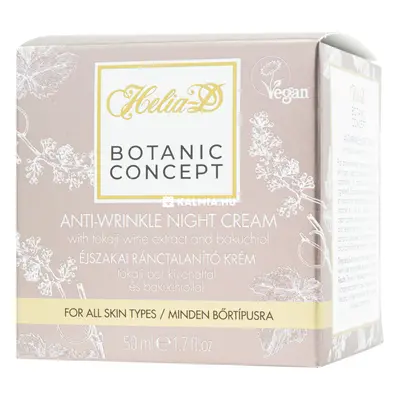 Helia-D Botanic Concept éjszakai ránctalanító krém Tokaji bor kivonattal és Bakuchiollal 50 ml