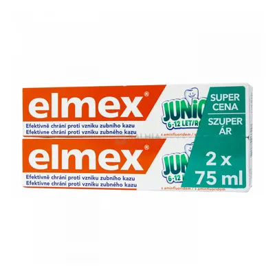 Elmex Junior fogkrém 6-12 év duopack 2 x 75 ml