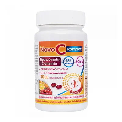 Novo C Komplex liposzómás C-vitamin +D3-vitamin +Cink kapszula 30 db