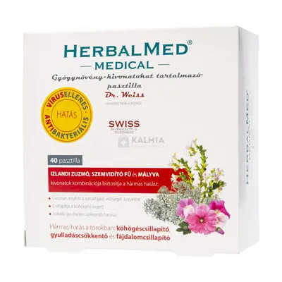 Herbalmed Medical gyógynövény pasztilla 40 db