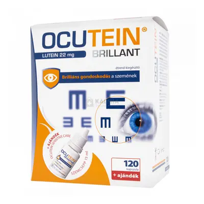 Ocutein Brillant lágyzselatin kapszula 120 db + Ocutein Sensitive Care szemcsepp 15 ml