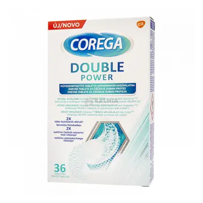 Corega Double Power műfogsortisztító tabletta 36 db