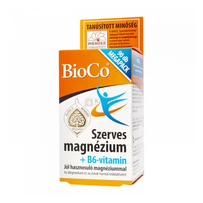 BioCo Szerves Magnézium +B6-vitamin tabletta 60 db