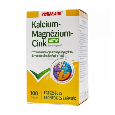 Walmark Kalcium +Magnézium +Cink Aktív tabletta 100 db