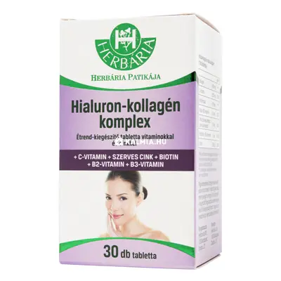 Herbária hialuron-kollagén komplex tabletta 30 db