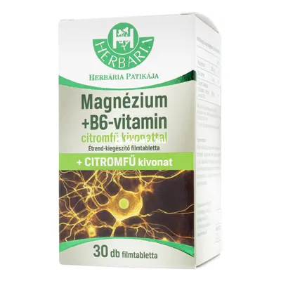 Herbária magnézium + B6-vitamin filmtabletta citromfű kivonattal 30 db