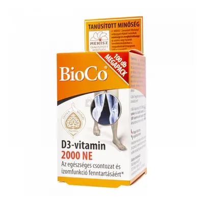 BioCo D3-Vitamin 2000NE tabletta megapack 100 db