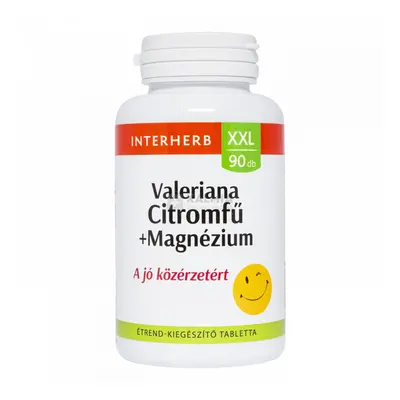 Interherb XXL Valeriana + Citromfű +Magnézium tabletta 90 db