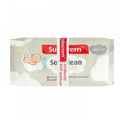 Sudocrem Soft Clean krémes törlőkendő 4 x 55 db