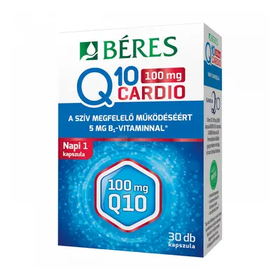 Béres Q10 Cardio 100 mg kapszula 5 mg B1-vitaminnal 30 db