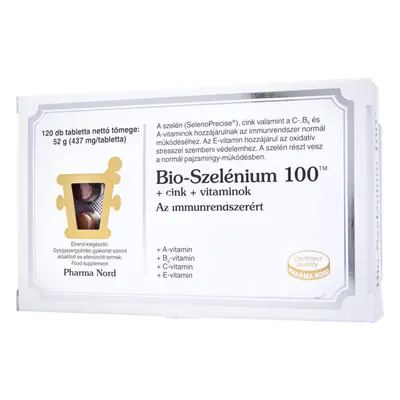 Pharma Nord Bio-Szelénium 100 + Cink + vitaminok tabletta 120 db