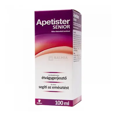 Apetister Senior málna-feketeribizli ízesítésű oldat 100 ml