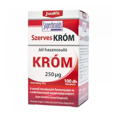 Jutavit szerves króm tabletta 250 mcg 100 db