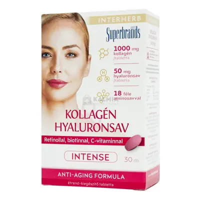 Interherb Kollagén Hyaluronsav Szépségformula Intense tabletta 30 db