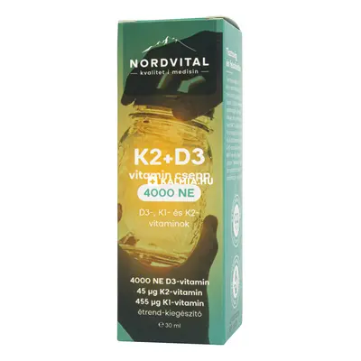 Nordvital K2-vitamin + D3-vitamin csepp 30 ml